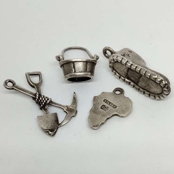 Sterling Silver Work Hard Charms #S0043