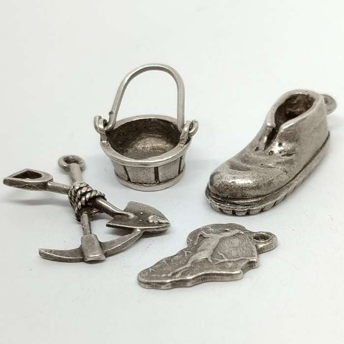 Sterling Silver Work Hard Charms #S0043