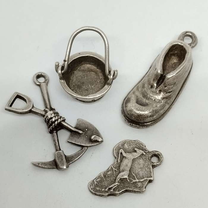Sterling Silver Work Hard Charms #S0043