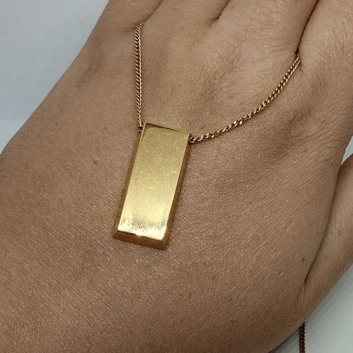 Imitation Gold Bar Necklace #F0083