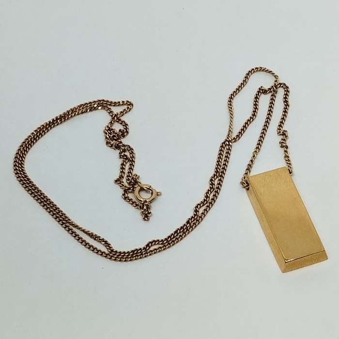 Imitation Gold Bar Necklace #F0083