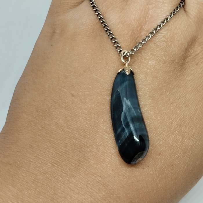 Polished Gemstone Pendant and Necklace #F0094