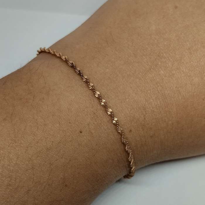 Gold Plated Twisted Costume Jewelry Bracelet #F0108