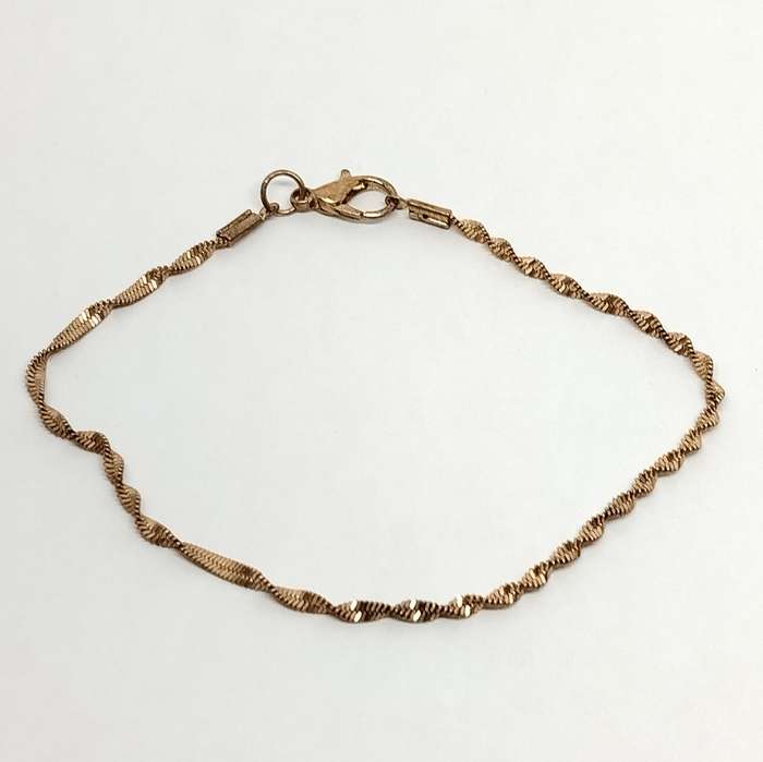 Gold Plated Twisted Costume Jewelry Bracelet #F0108