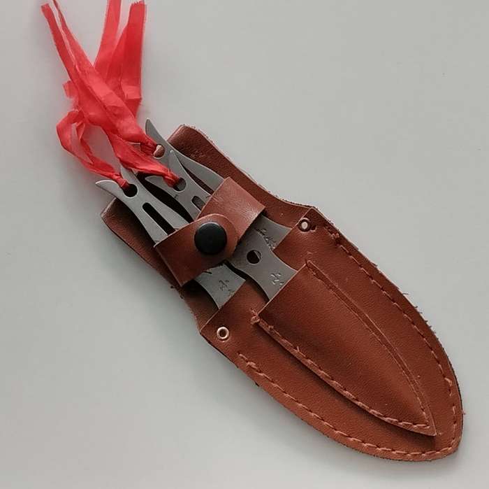 3 Piece Ninja Throwing Spikes with Sheath #O0084
