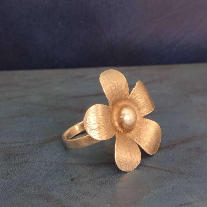 Large Floral Sterling Silver Ring #WS003