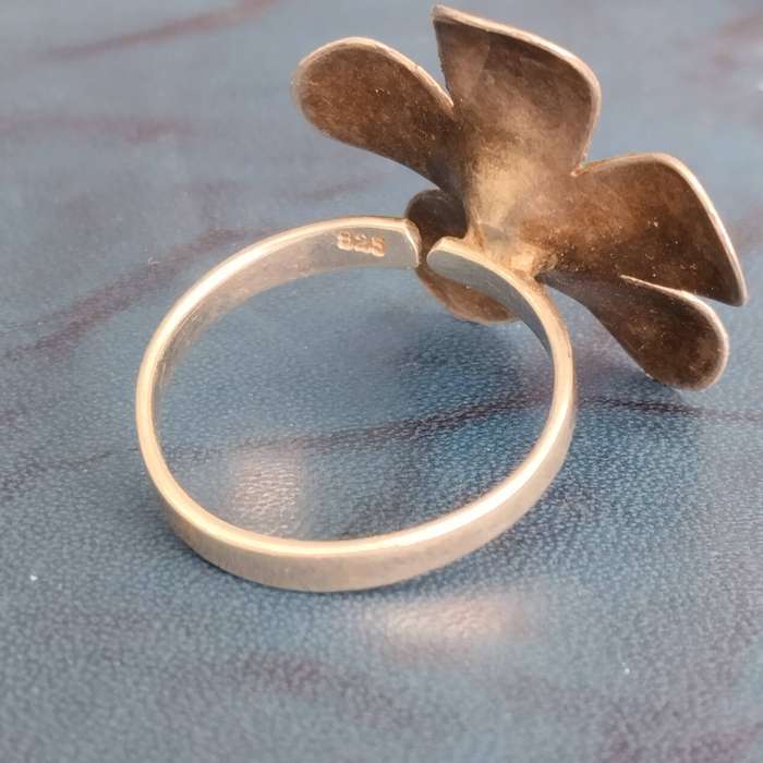 Large Floral Sterling Silver Ring #WS003
