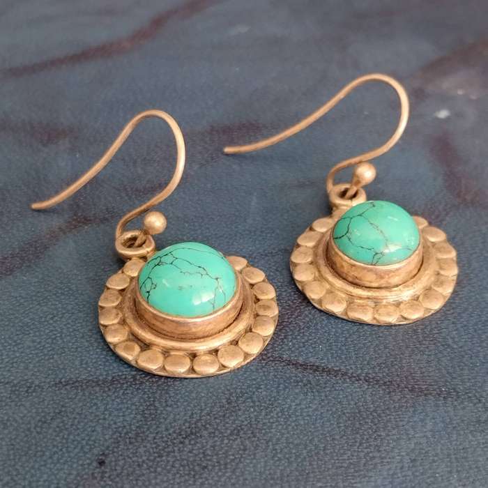 Sterling Silver Blue Enamel Earrings #WS009