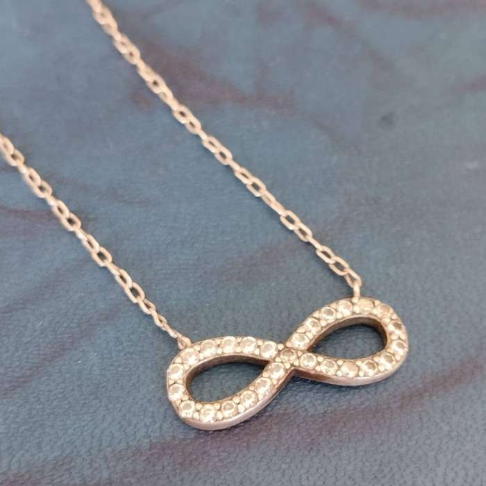 Sterling Silver Infinity Necklace #WK008