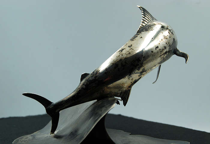 Marlin Jumping, Cast in Solid Sterling Silver (.925) over 280 Grams