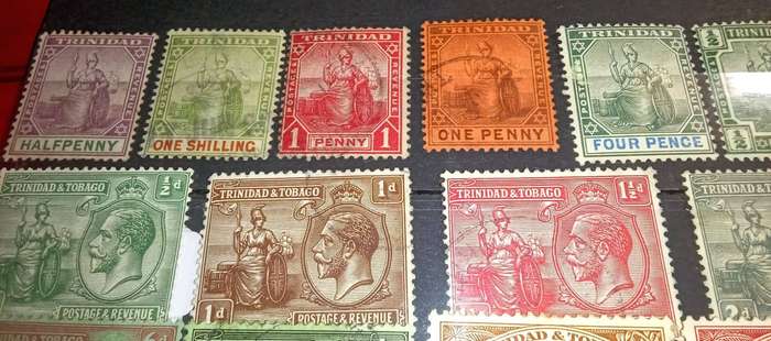 Trinidad/Trinidad and Tobago stamps on stock card