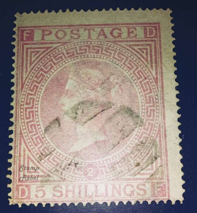 Great Britain 5 Shilling Queen Victoria stamp SG 127