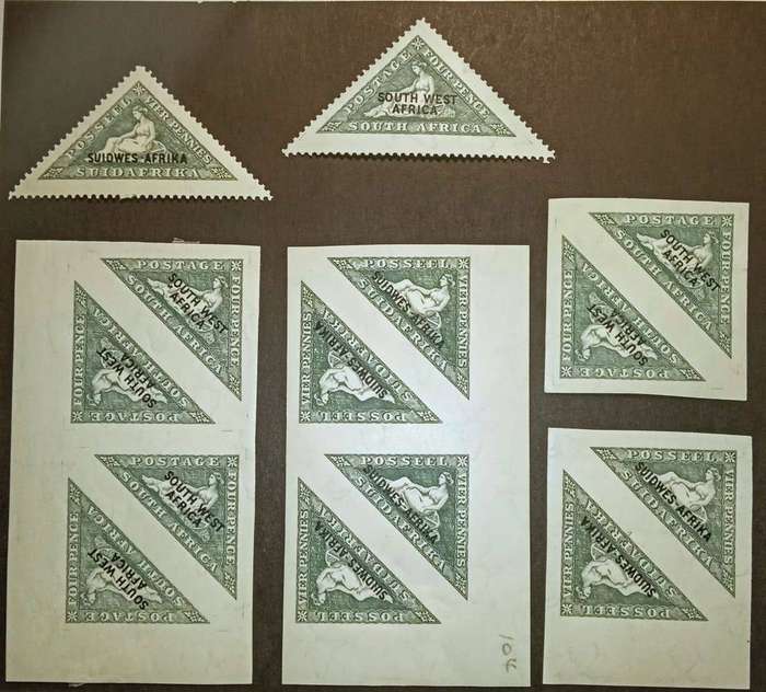 South West Africa Triangular stamps 1926/7