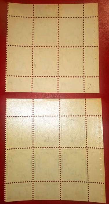 South African stamps booklet panes with adverts in margins