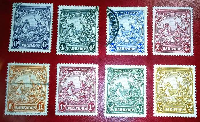 Barbados small Seal of the Colony stamps