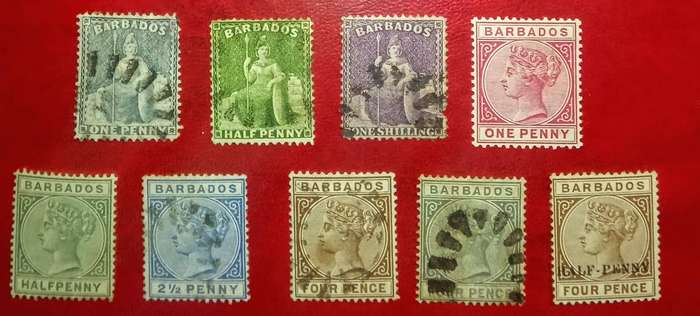 Barbados Queen Victoria stamps Value £275
