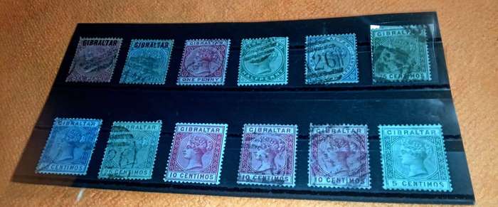 Gibraltar Queen Victoria stamps