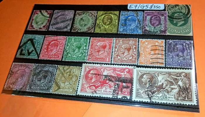 King Edward vii and King George v stamps