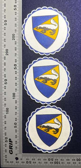 Bophuthatswana National Intelligence Organisation Paper Coasters - 3No