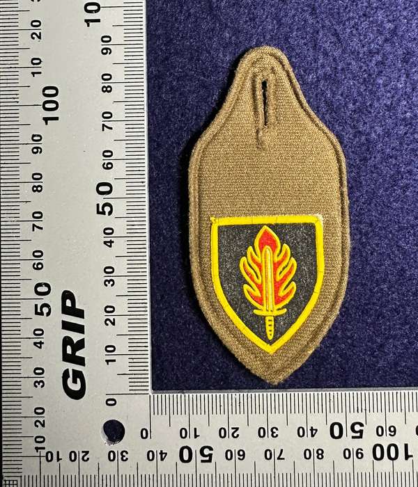 SA Intelligence School Affiliation Pocket Badge Tupper FOB