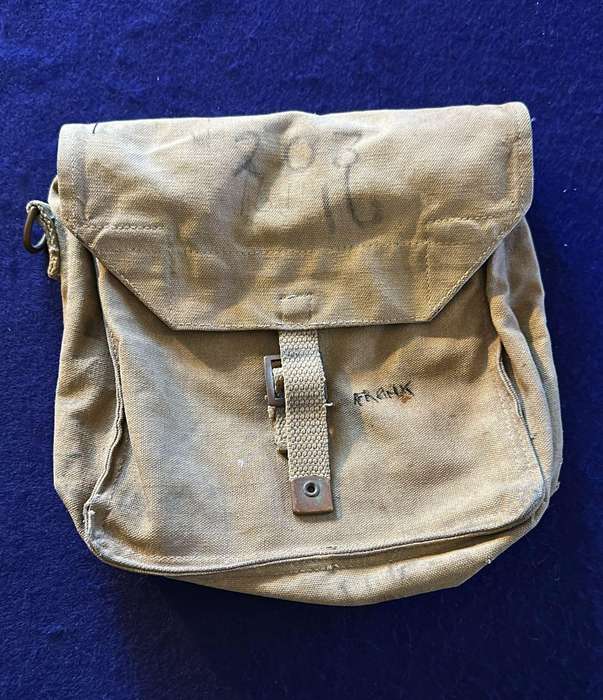 Rhodesian Pouch - 20cm x 20cm x 8cm wide - Inscribed by SAS, Selous Scout Warrant Officer