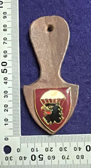 SA ARMY - 44 Parachute Battalion Fob on Leather backing - 2 pins
