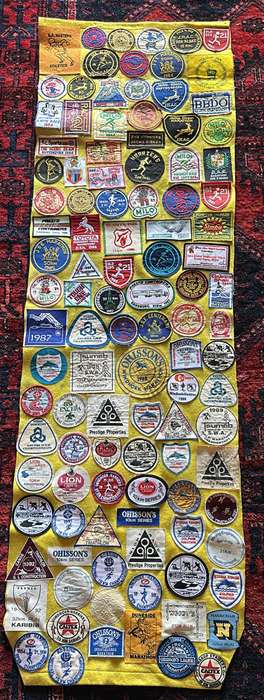 Marathon Qualification Badges on Backing Material