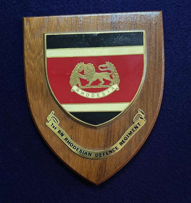 Rhodesian Plaque - 1st BN Rhodesian Defence Regiment