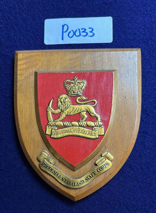 Rhodesian Plaque - RHODESIAN AND NYASALAND STAFF CORPS