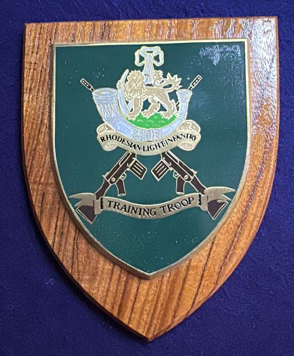 Rhodesian Plaque - RHODESIAN LIGHT INFANTRY - TRAINING TROOP