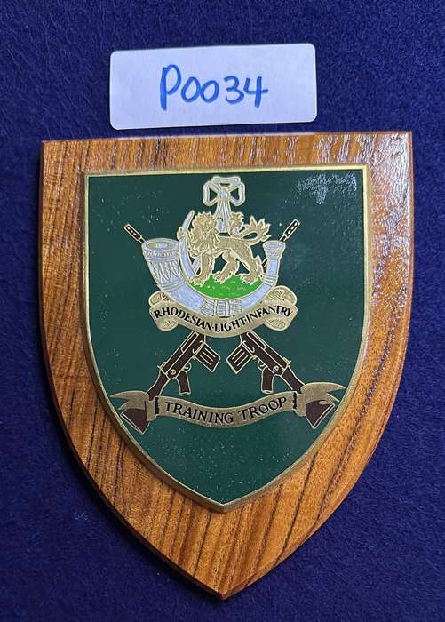Rhodesian Plaque - RHODESIAN LIGHT INFANTRY - TRAINING TROOP