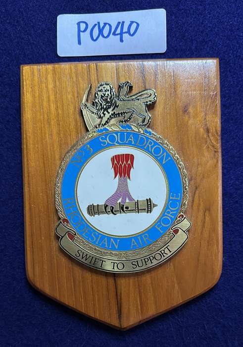Rhodesian Plaque - RHODESIAN AIR FORCE - NO 3 SQUADRON - SWIFT TO SUPPORT