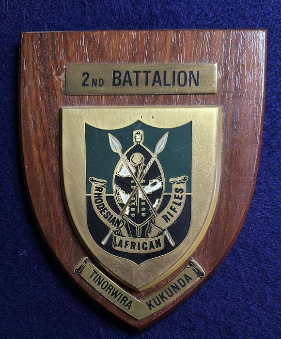 Rhodesian Plaque - RAR - 2nd BATTALION - TINORWIRA KUKUNDA