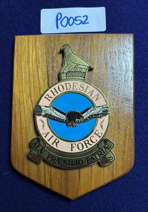 Rhodesian Plaque - RHODESIAN AIR FORCE - ALAE PRAESIDIO PATRIA