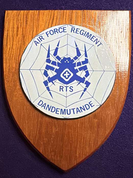 Rhodesian Plaque - AIR FORCE REGIMENT - RTS - DANDEMUTANDE