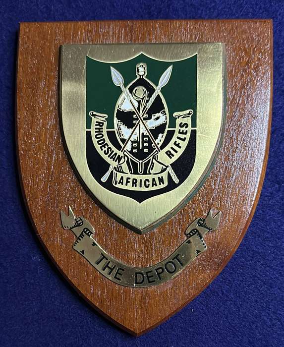 Rhodesian Plaque - RHODESIAN AFRICAN RIFLES - THE DEPOT