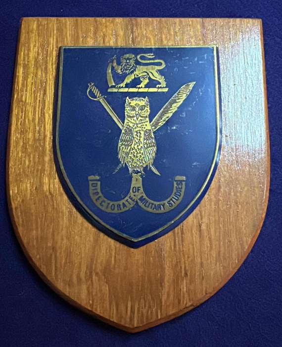 Rhodesian Plaque - RHODESIAN DIRECTORATE OF MILITARY STUDIES