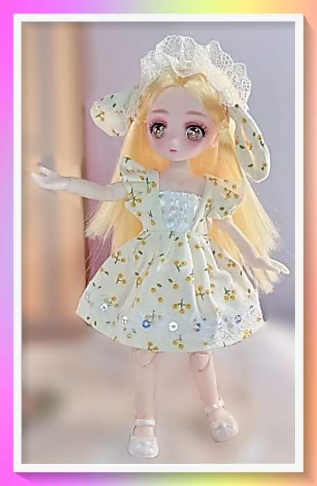 Charming Fashionable 22cm BJD Doll with Cute Anime Eyes