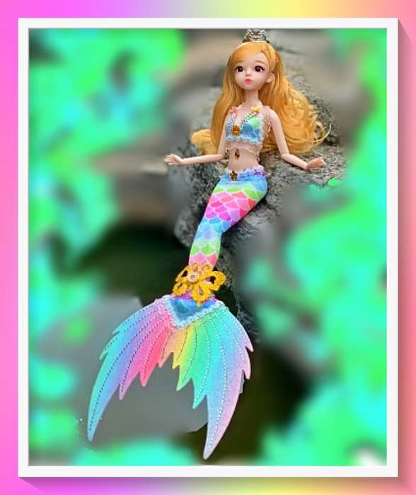 Super cute magical rainbow Mermaid Princess Doll