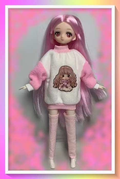Enchanting 30.0cm Anime style doll with Flexible Joints - Kawaii look