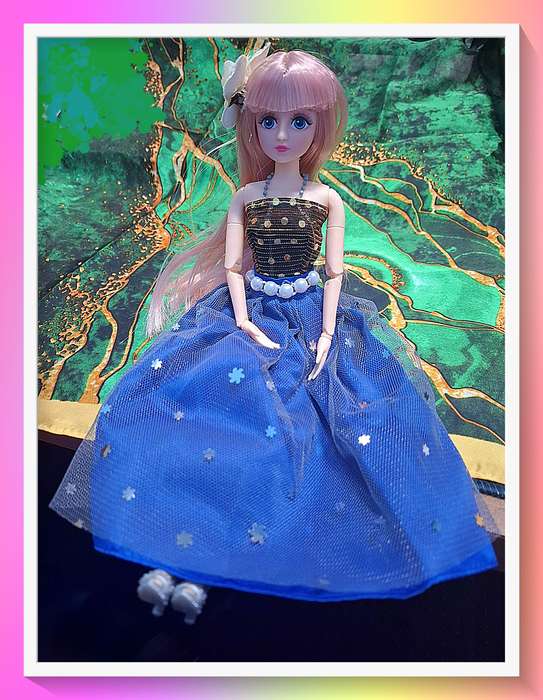 Lovely handmade Cinderella style princess outfit 30cm jointed doll with outfit and surprise gift