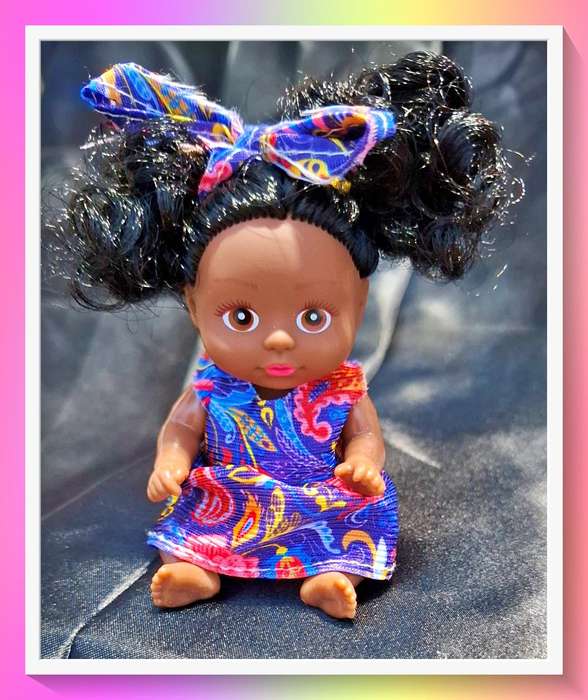 Super sweet pocket size curly hair doll
