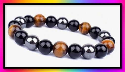 Balancing healing energy 8mm Natural Obsidian Hematite Tiger Eye Beaded Bracelet - Stone Jewelry