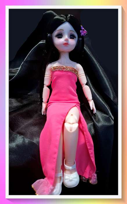 Gorgeous split side custom handmade dress anime doll