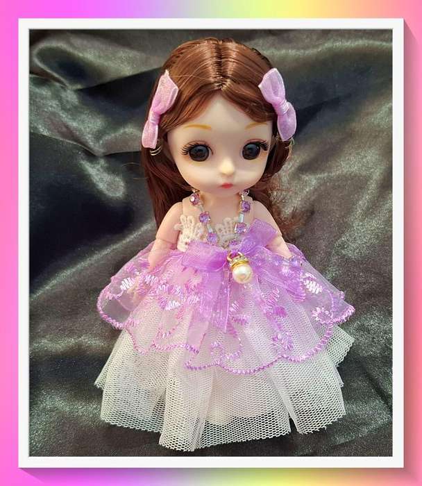 Sweet purple princess mini doll with free gift