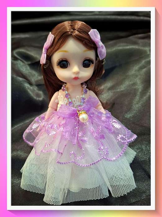 Sweet purple princess mini doll with free gift