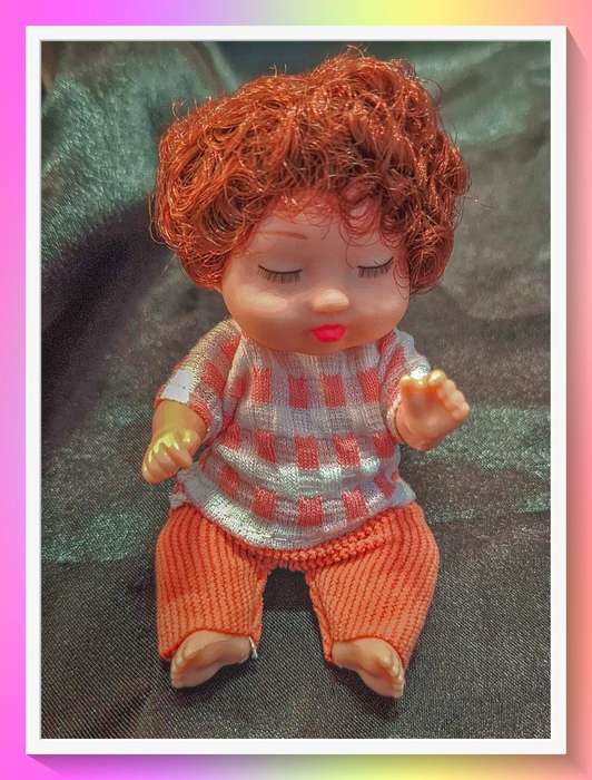 Adorable curly hair winter pocket baby Doll