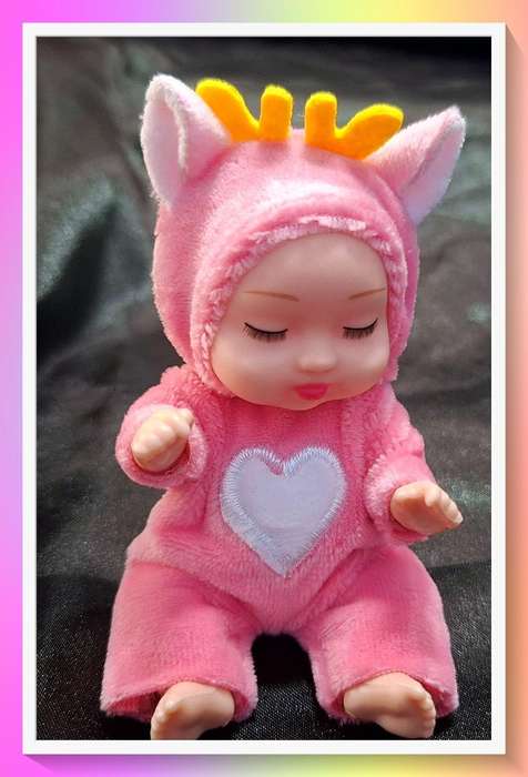 Gorgeous pink deer outfit pocket baby Doll