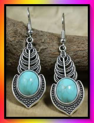 Hold my earrings simulated turquoise earring set