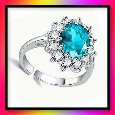 Cornflower blue Elegant design ring free size